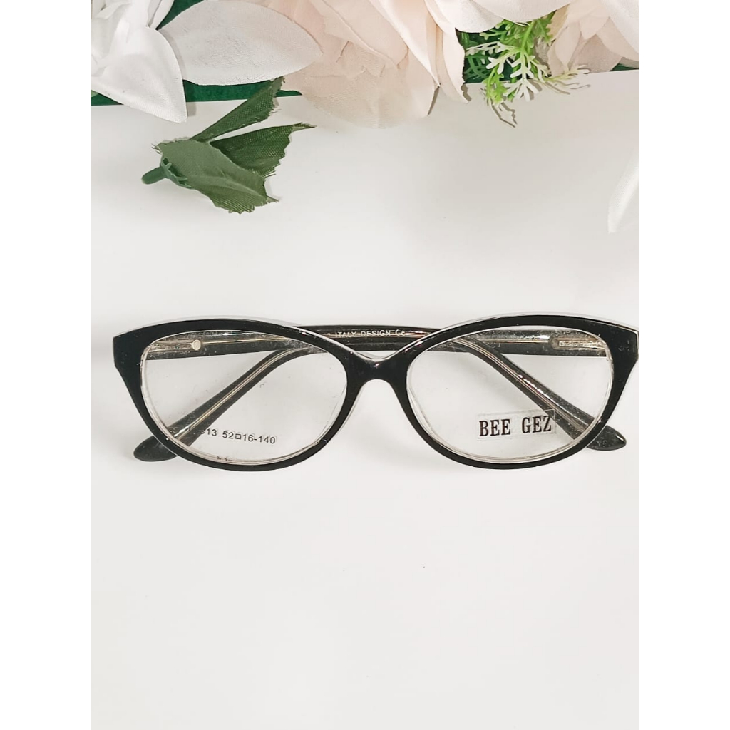 VW01 Hitam Ungu Eyewear Frame Kacamata + Lensa Minus/Plus/Cylinder Trend fashion Populer Viral | Des