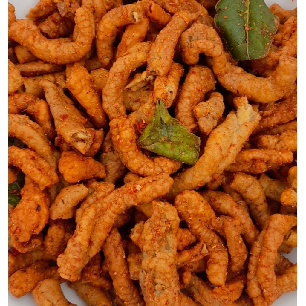 

1kg keripik usus ayam super pedas daun jeruk