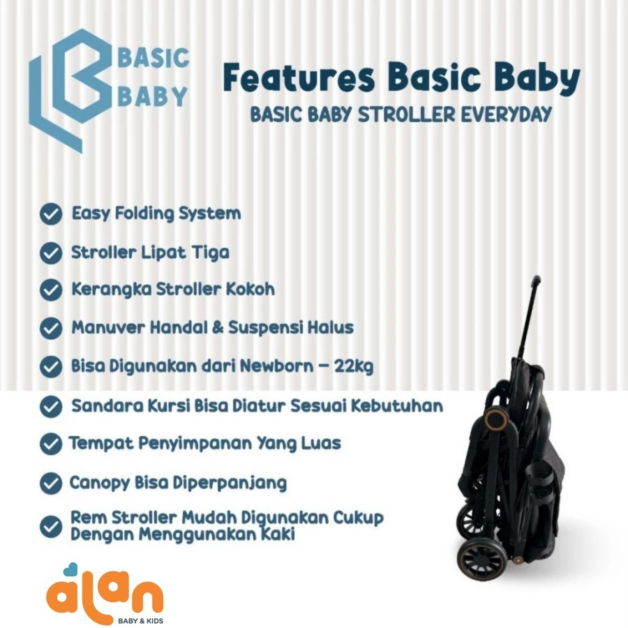 Stroller Basic Baby Dual Reversible (B/SBB-DR)