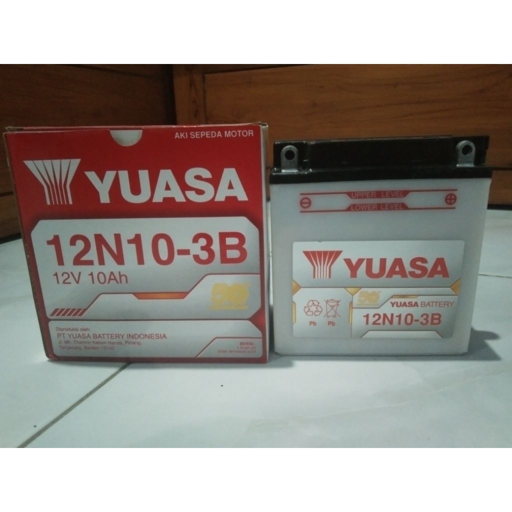 aki tossa baru original YUASA 12N10-3B