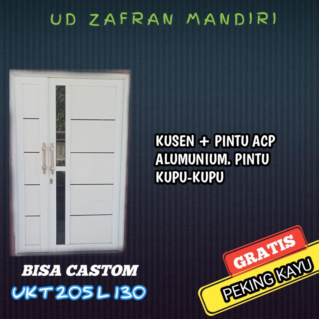 PINTU ACP ALUMUNIUM. PINTU KUPU-KUPU