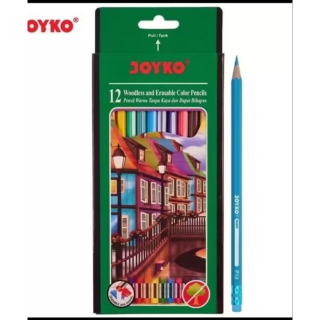 

WOODLESS AND ERASABLE COLOR PENCILS CP-109 JOYKO
