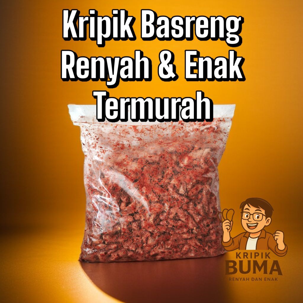 

Kripik Basreng Pedas Asin Gurih Kemasan 1000g
