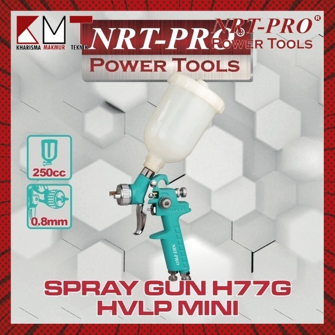 

KODE O38B SPRAY GUN ALAT SEMPROT CAT HVLP MINI H77 G TABUNG ATAS NRTPRO