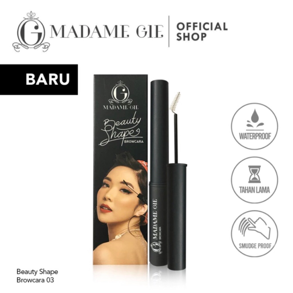 redy stok Madame Gie Beauty Shape  Browcara Brow Mascara 03 - MakeUp Mascara Alis |