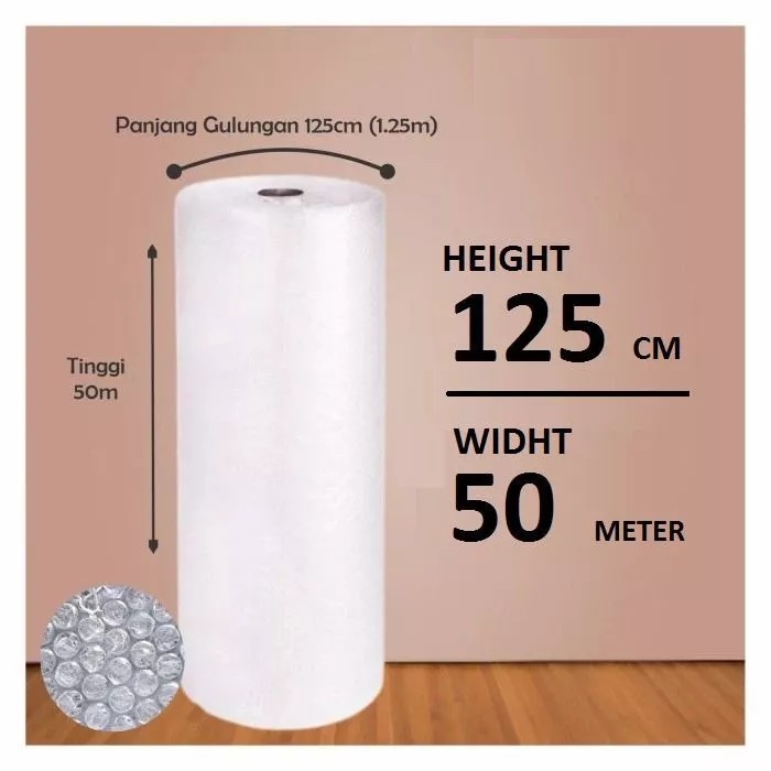 

BUBBLE WRAP 1 GULUNG | 1 ROLL hitam/putih