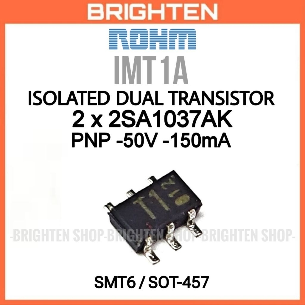 ROHM IMT1A Dual PNP Transistor SMD 2 x 2SA1037 mark T1