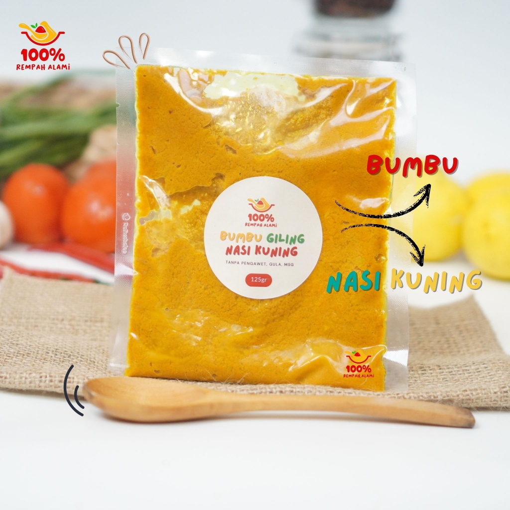 

100persen - Bumbu Giling Nasi Kuning Tanpa Pengawet 125gr