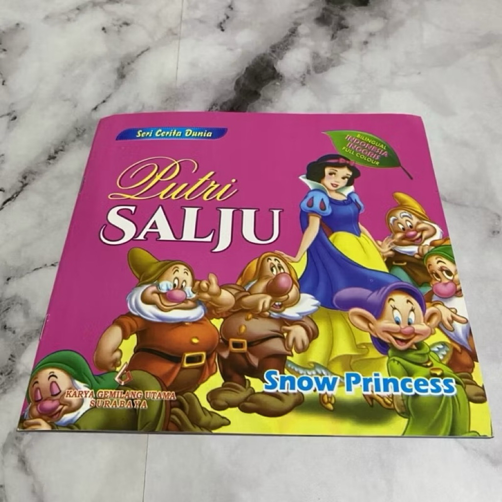 Putri Salju Snow white disney princess Buku Cerita anak bahasa indonesia dongeng sebelum tidur bedti