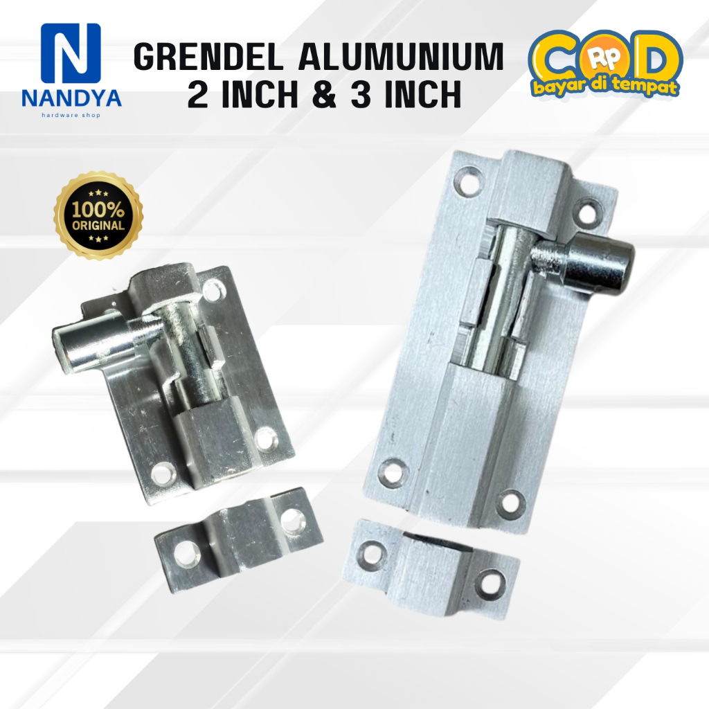 Grendel Alumunium Slot Pintu Slot Jendela 2 Inch dan 3 Inch Pengaman Pintu dan Jendela Kuat dan Taha