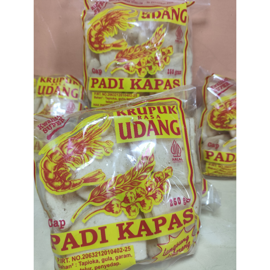 

Kerupuk Udang Mentah 250gr Padi Kapas – Ukuran Sedang | Beli 4 Gratis Packing Kardus + Bubble