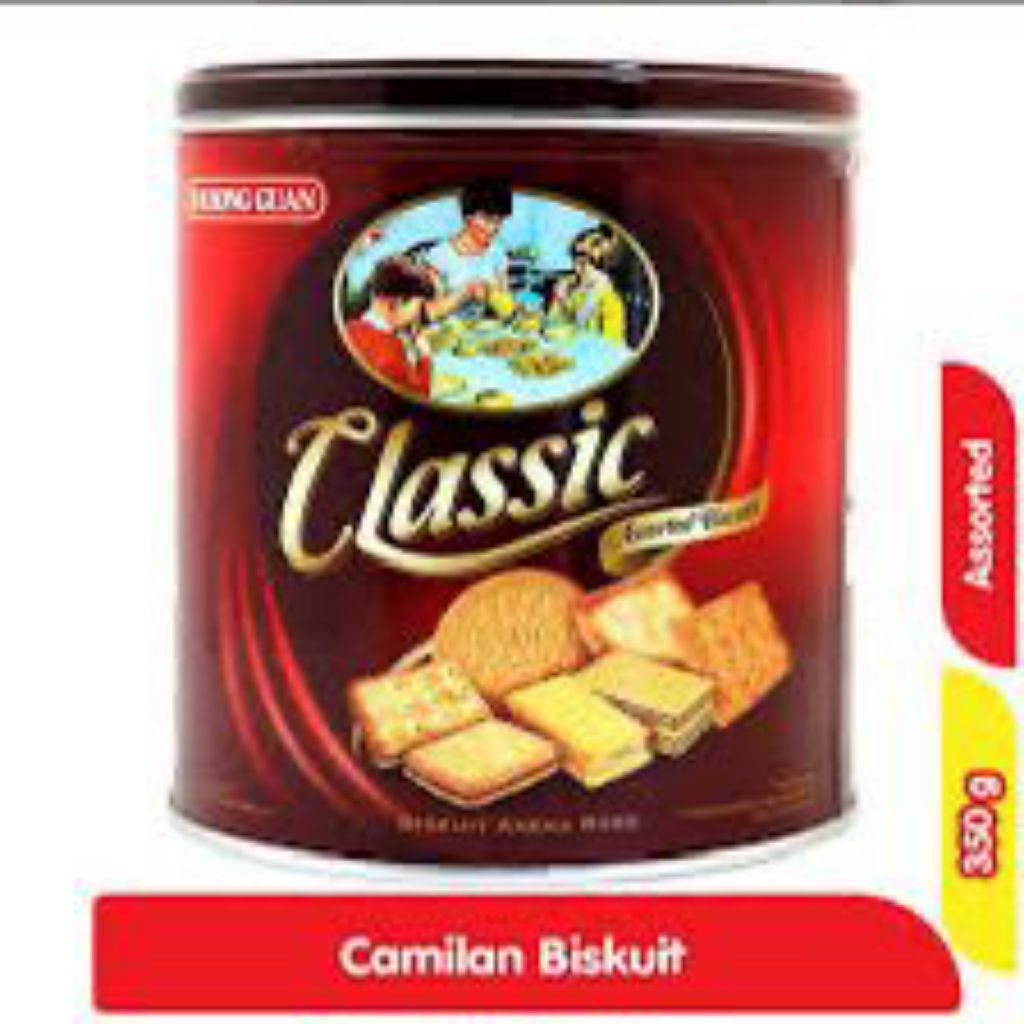 

￼KHONG GUAN Classic Assorted Biscuits 350gr | KhongGuan Klasik Biskuit Kaleng Bulat