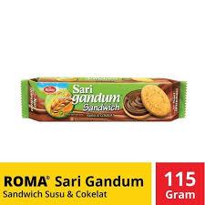

Roma Sari Gandum Sandwich 115 g Dengan Susu & Vitamin