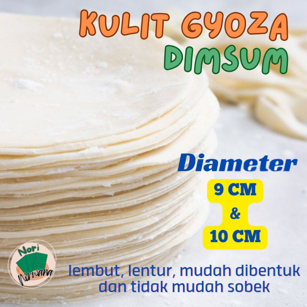 

Kulit Dimsum Siomay Pangsit Gyoza Warna Putih Warna Kuning HALAL Ukuran 9 cm / 10 cm isi 50 lembar