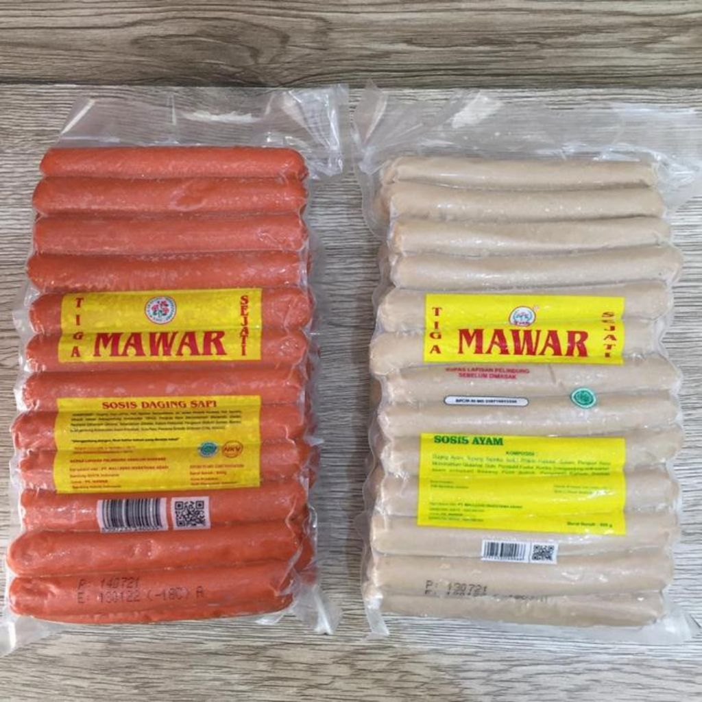 

mawar sosis sapi 800 gr