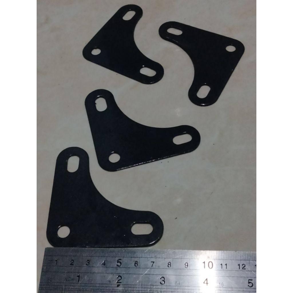 plat siku lubang siku plat rak besi | siku L segitiga besi rak lubang