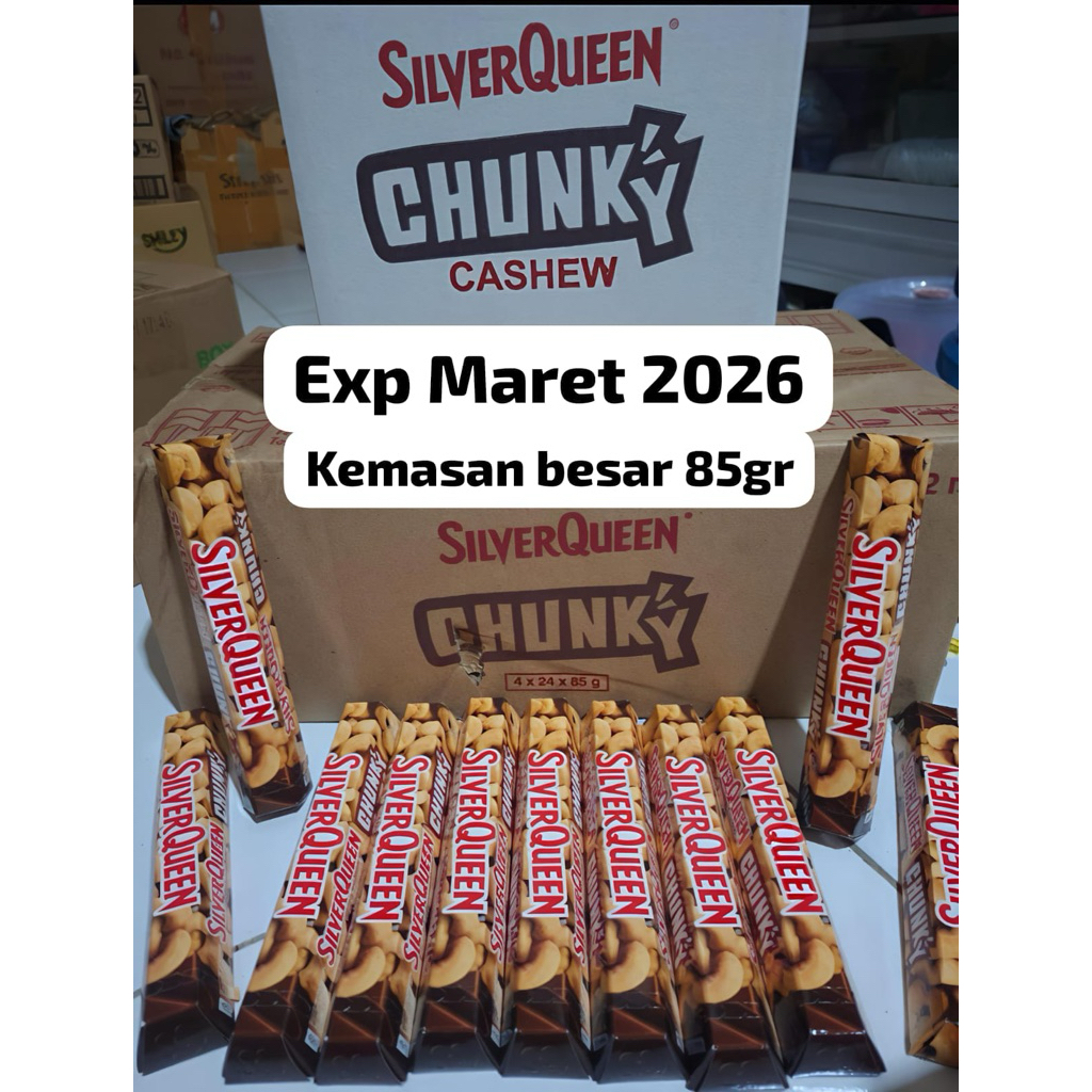 

SILVERQUEEN CHUNKYBAR KEMASAN BESAR 85gr/HARGA PER PCS