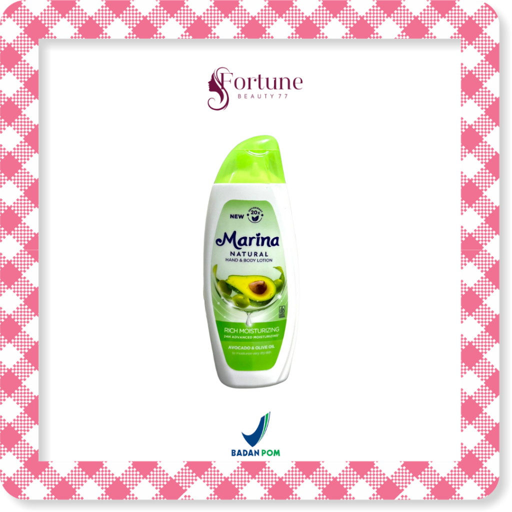 MARINA HAND & BODY LOTION AVOCADO & OLIVE OIL 190ML / HANDBODY / PELEMBAB BADAN