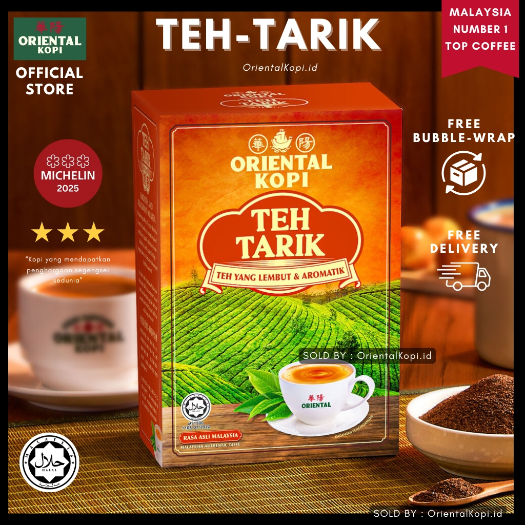 

ORIENTAL TEH TARIK ORIGINAL MALAYSIA / ORIENTAL WHITE COFFEE / ORIENTAL KOPI ( 40g x 10 sachet )