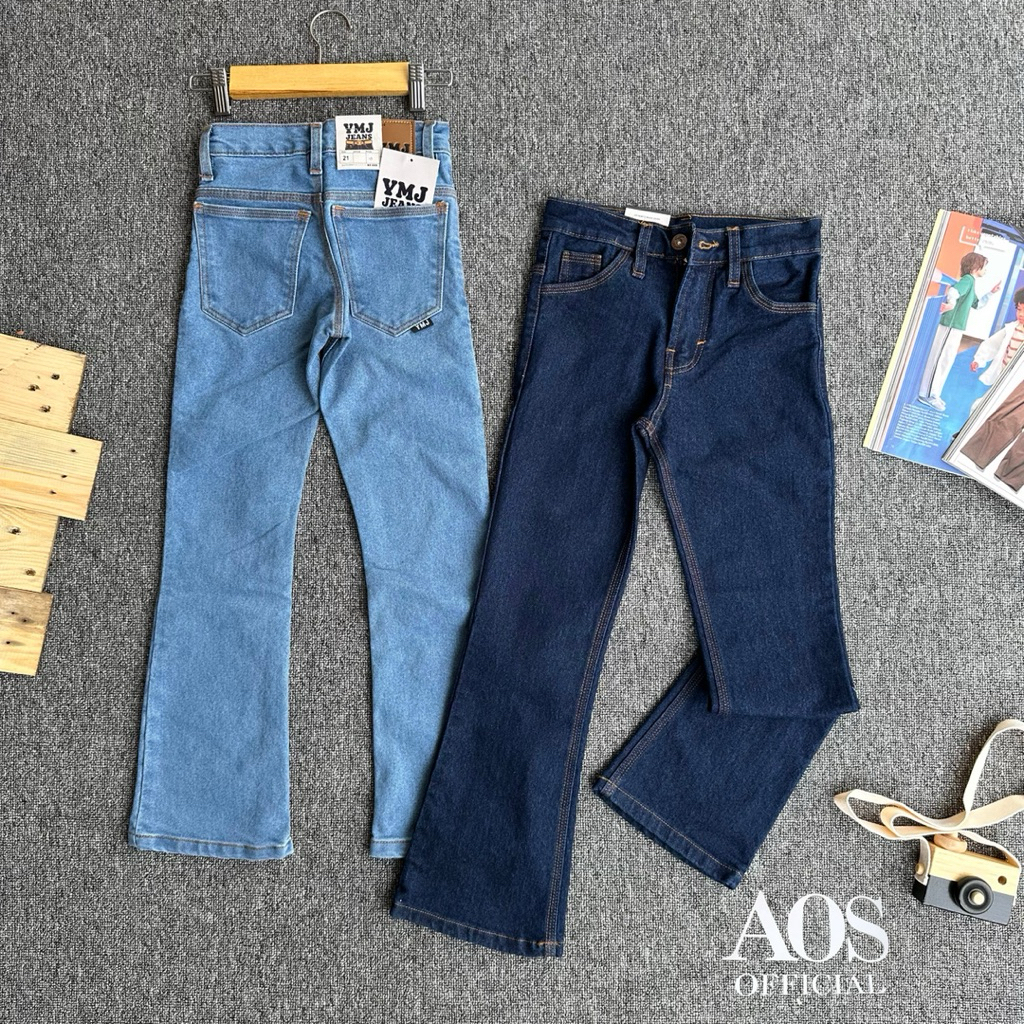 Celana Jeans Cutbray Anak Perempuan Remaja 7-14 Tahun