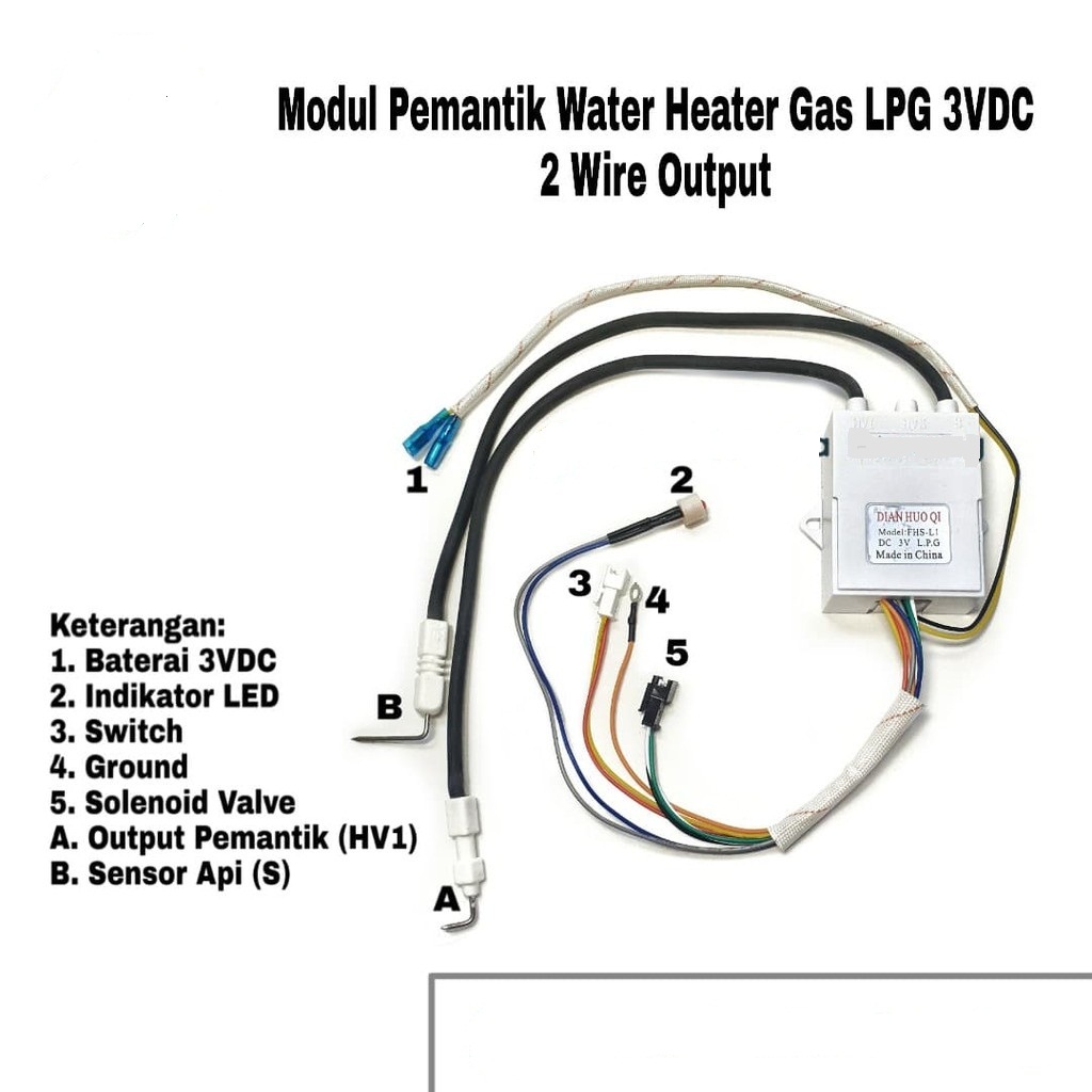 Module Modul Ignition Igniter Pemantik Gas LPG Water Heater FHS-L1 FHS L1 3V 3VDC
