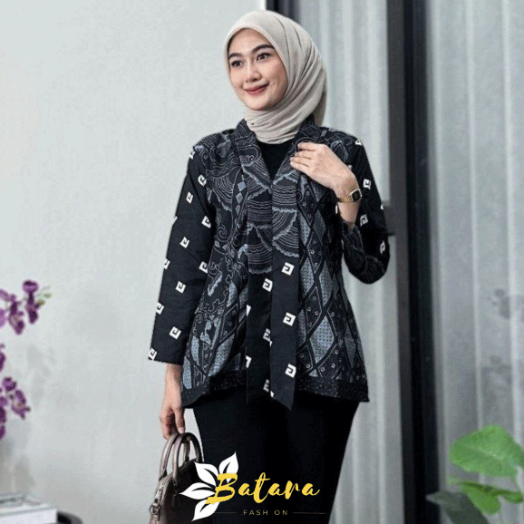Cuci Gudang !!! Batik Wanita - Kebaya Modern - Batik Kerja Lengan Panjang - Atasan Kebaya - Size M L
