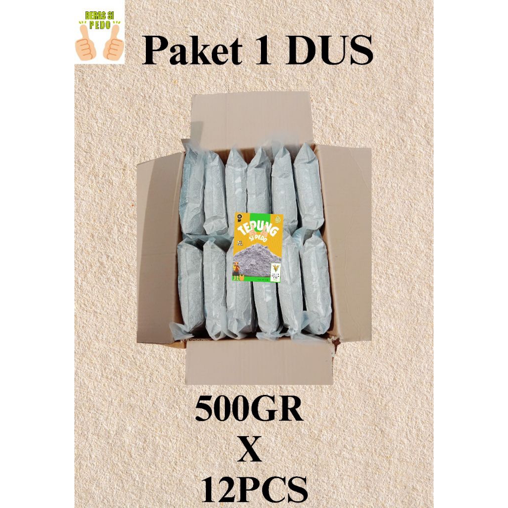 

Tepung ketan hitam Asli 100%. Paket 1Dus kemasan 500gr X 12pcs.kemasan vacum.Beras si pedo