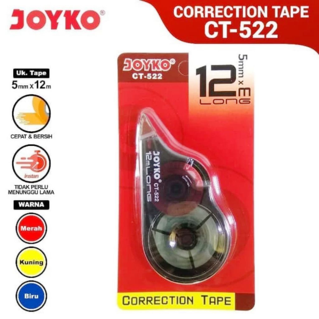 

Tipex JOYKO Correction Tape CT-522 Pita (1 Pcs)