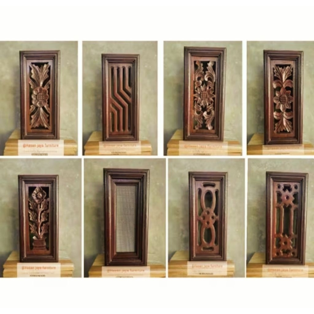 loster kayu jati + kawat nyamuk sudah finishing walnut ukuran 16×33