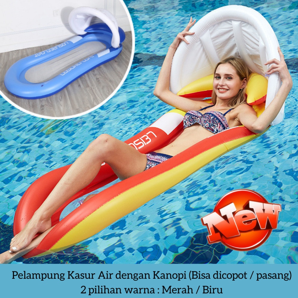KODE H3L Yuxuan  Pelampung Renang Matras Kasur Jaring Air Dewasa Plus Kanopi