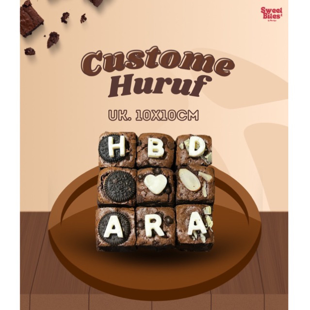 

Brownies Topping Mix | Bisa Custome Huruf