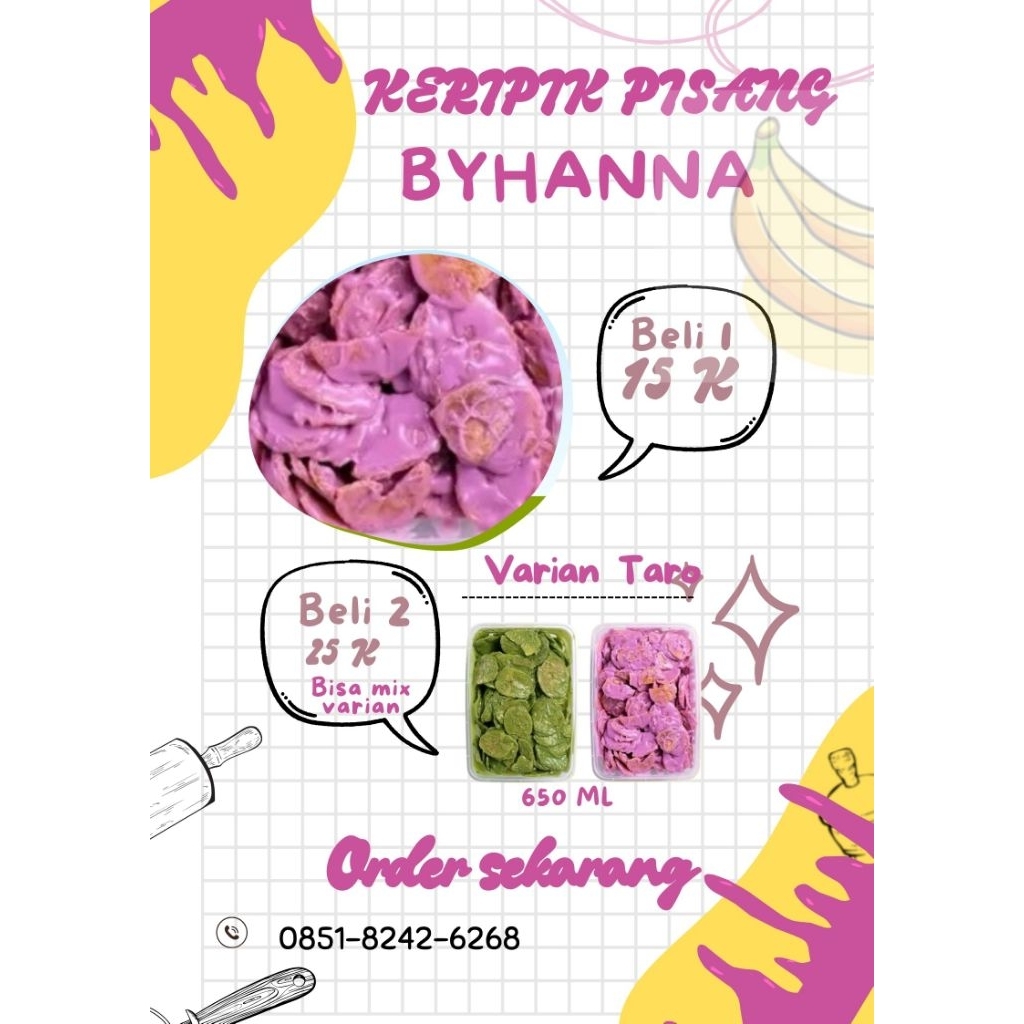 

Keripik pisang varian Taro