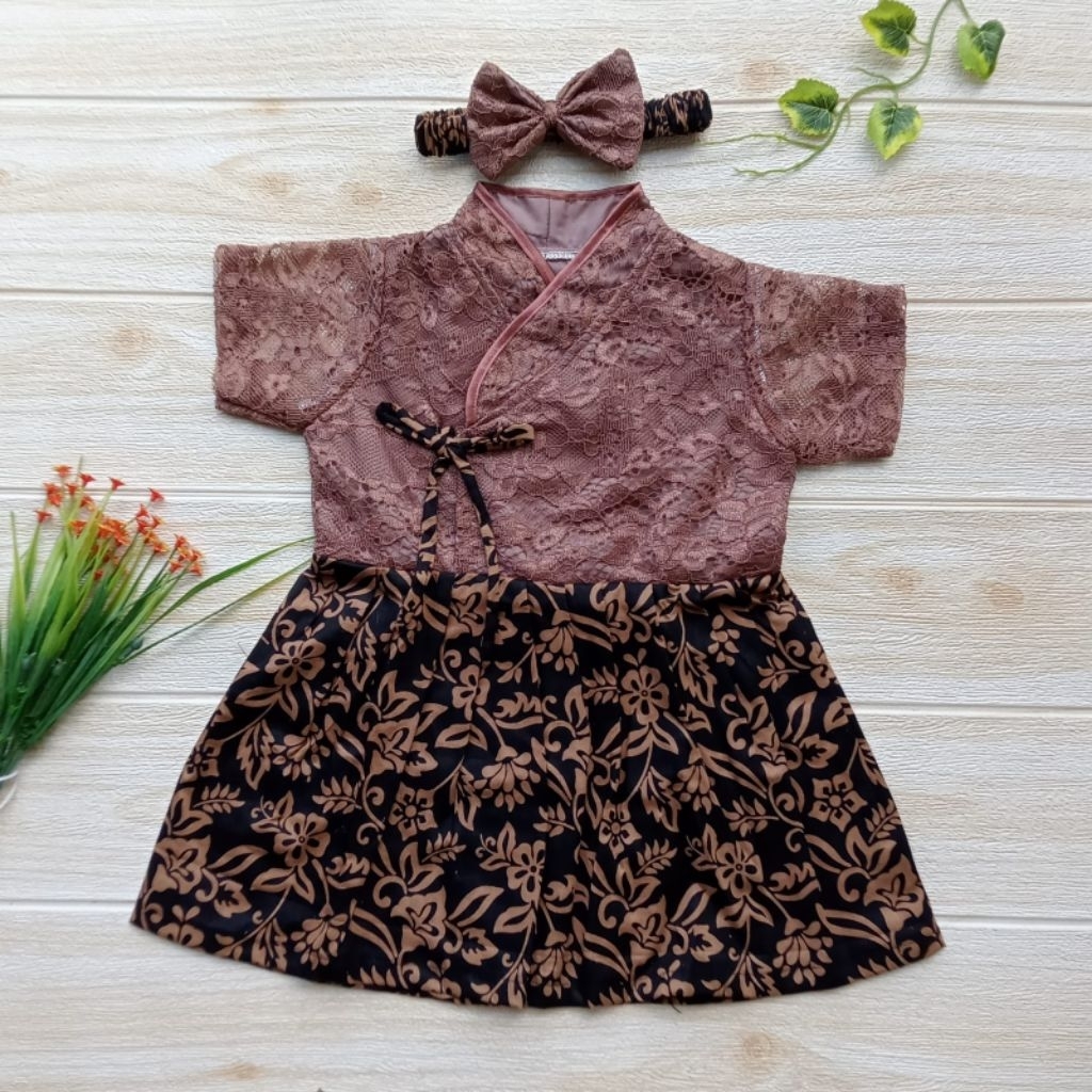 Hanbok Anak / Hanbok Batik / Hanbok Brokat warna Coklat