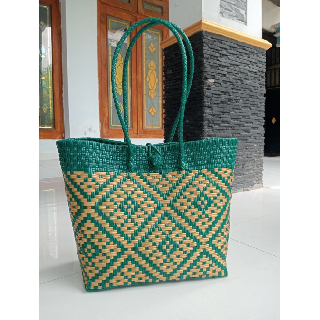 tas jali 2line versi batik gold hijau botol