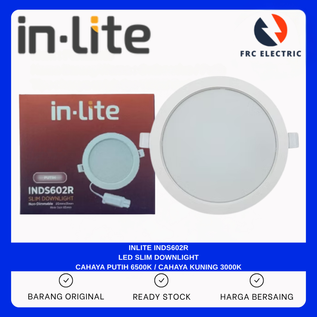 Lampu LED - Lampu Downlight Plafon - Downlight  inLite Lampu LED Panel Plafon Slim Downlight INDS602