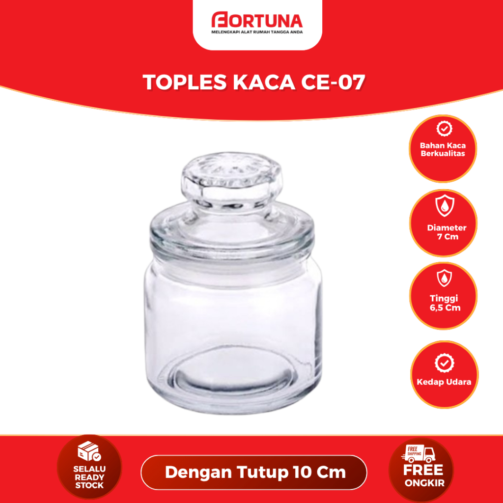 Toples Kaca Mini CE-07 / Toples Permen / Toples Kaca Serbaguna