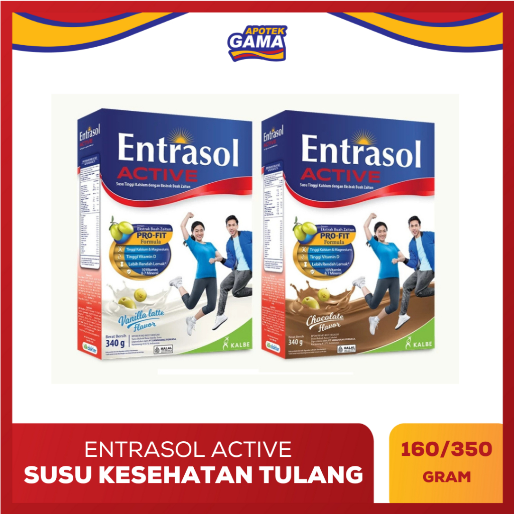 

ENTRASOL ACTIVE – Susu Nutrisi Dewasa Aktif Bantu Jaga Energi & Kesehatan Tulang – Apotek Gama