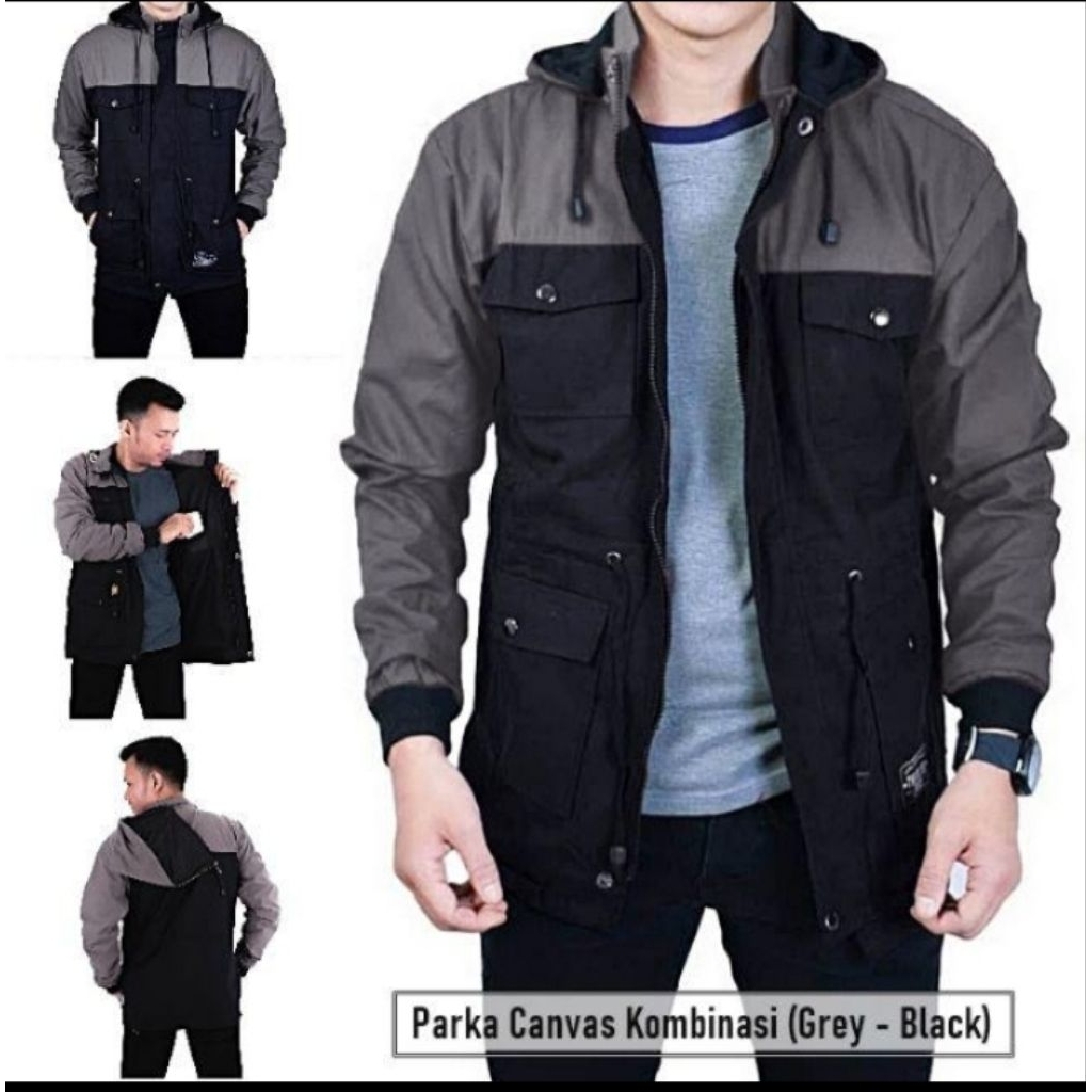 Jaket parka baby canvas premium
