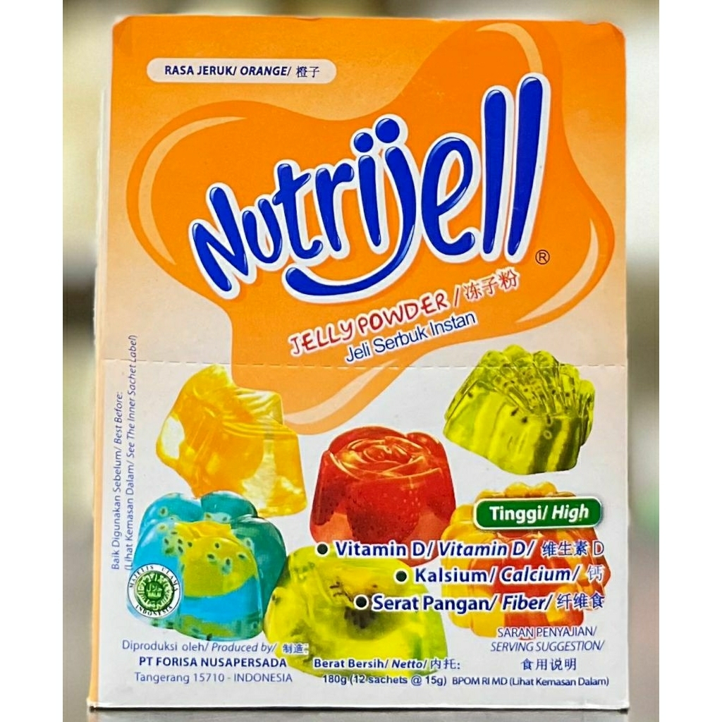 

Nutrijell Rasa Jeruk / Nutrijell Jeruk 15gr 1 box isi 12pcs ( Jeli / Jelly Bubuk , Jelly Powder , Bubuk Jelly Instan )
