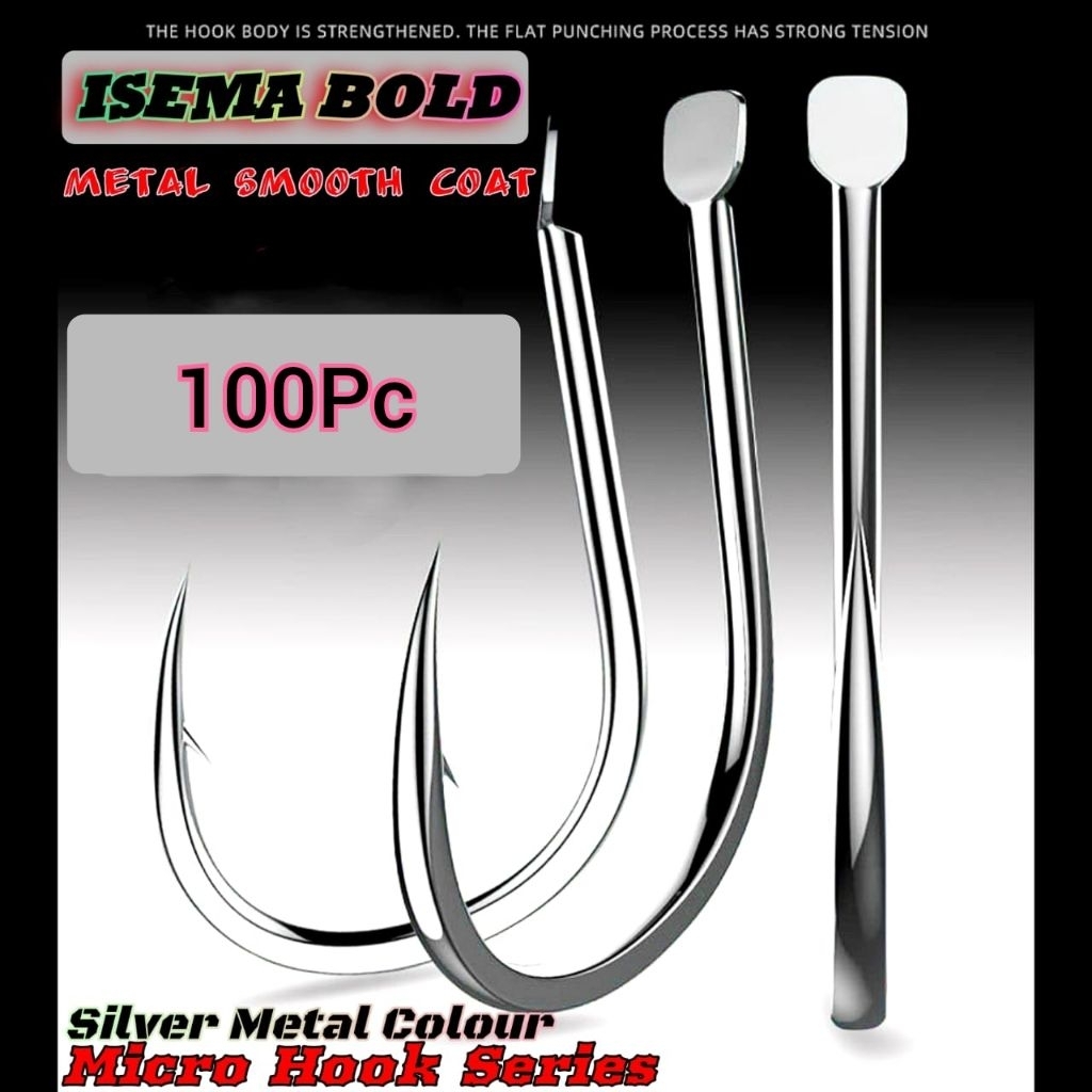 100pc Kail Micro Jigging Isema Bold Metal Coat Series Kail Baronang Bukan Daichi Dan Katyusha