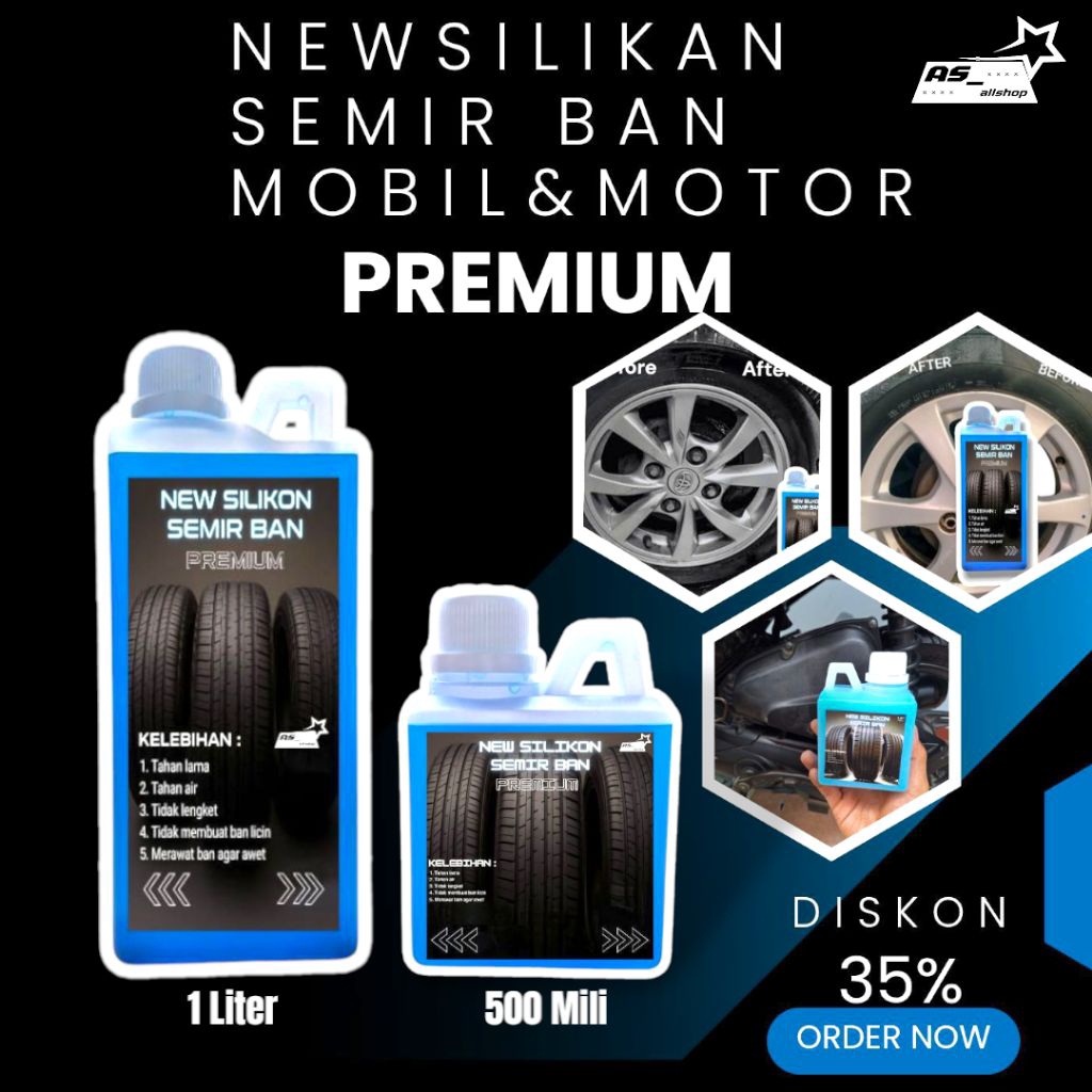 Semir Premium Tahan Air Tahan Lama Semir Ban Mobil/Motor