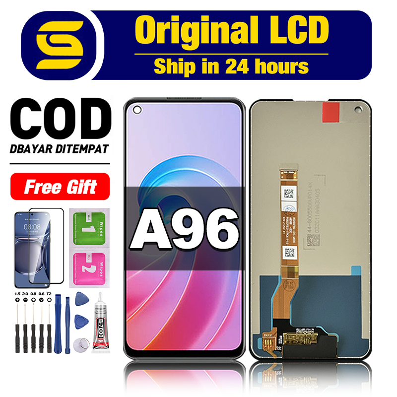 LCD FOR OPPO A96 Original 100% hp Touchscreen Fullset Compatible For Glass Digitizer ori asli COD