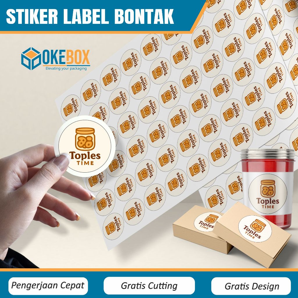 

Sticker stiker setiker label makanan custom harga murah aesthetic jualan kecil keren STIKER BONTAK SB 03