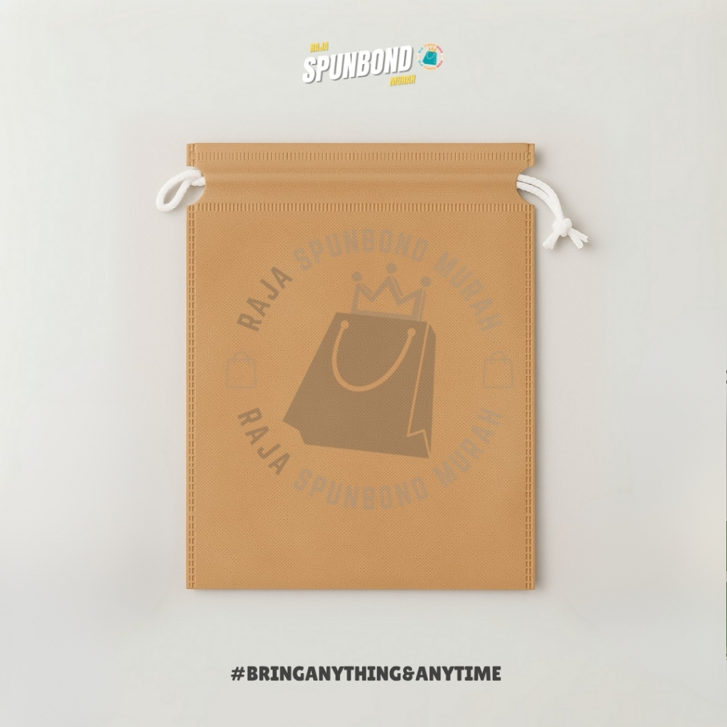 Kantong Spunbond Oval Serut / Spunbond Pouch / Kantong Souvenir 20x30