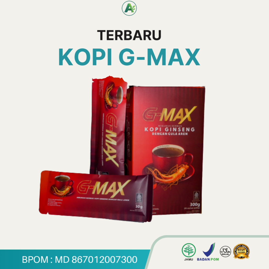 Kopi G Max Original Produk Kopi Stamina Pria Tahan Lama Aman G-Max Kopi Ginseng Gula Aren