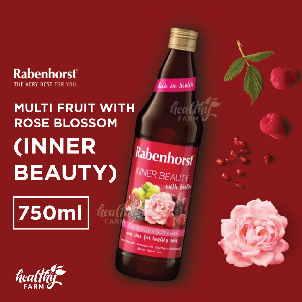 

Rabenhorst Multi Fruit with Rose Blossom / Inner Beauty with Biotin / Minuman Sari Buah