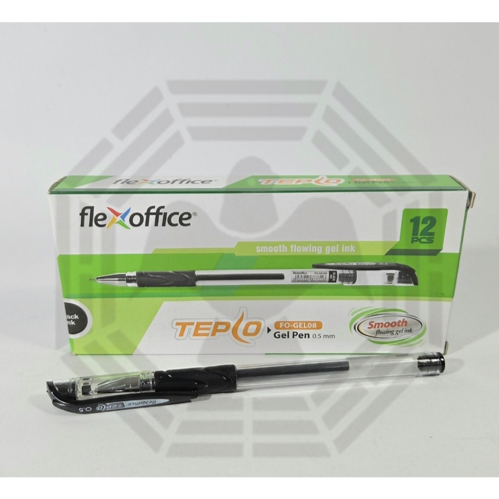 

Pulpen Gel Flexoffice Teplo| 0.5 mm | Smooth Flowing Gel Ink | 1 Box Isi 12 pcs
