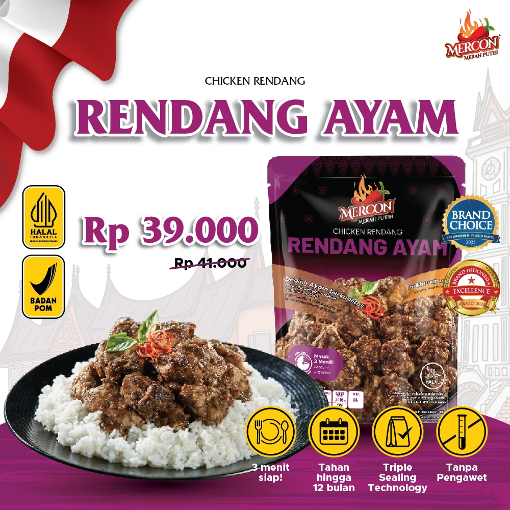 

Mercon Merah Putih - Satuan || Limited Edition !! Rendang Ayam