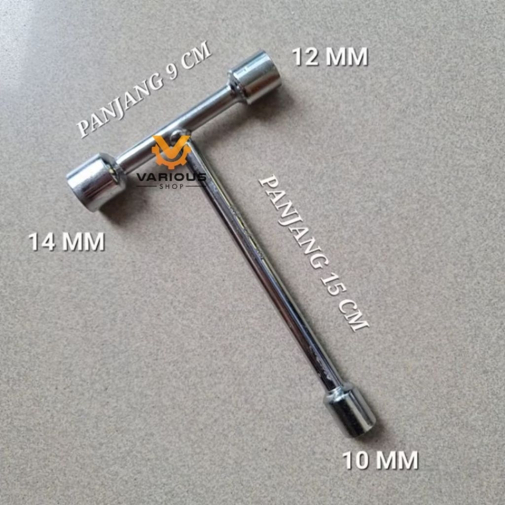 Kunci Sok T 3 Way Shock Sock Chrome Vanadium