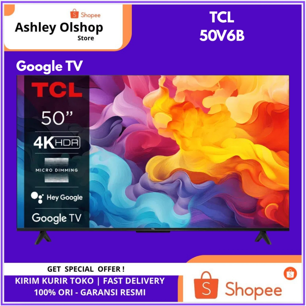 Google TV TCL 50 Inch 50V6B 4K UHD Google TV 50" Inch TCL 50 V6B